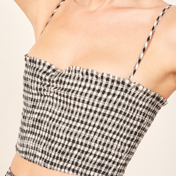 reformation gingham top